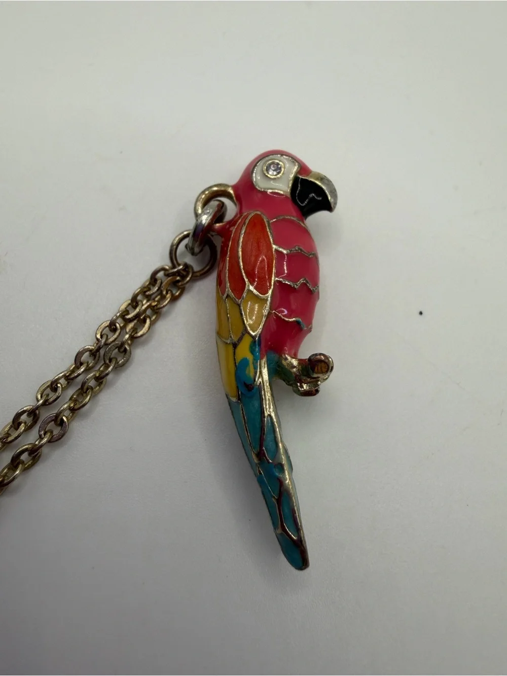 Multicolor Parrot Bead Toy Necklace for Pet Birds - Pink, Blue, Yellow